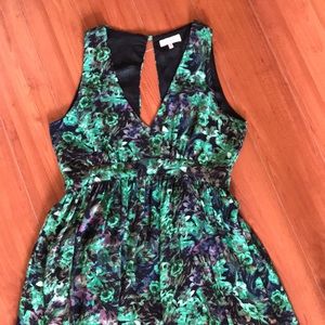 Long green floral dress by Renamed